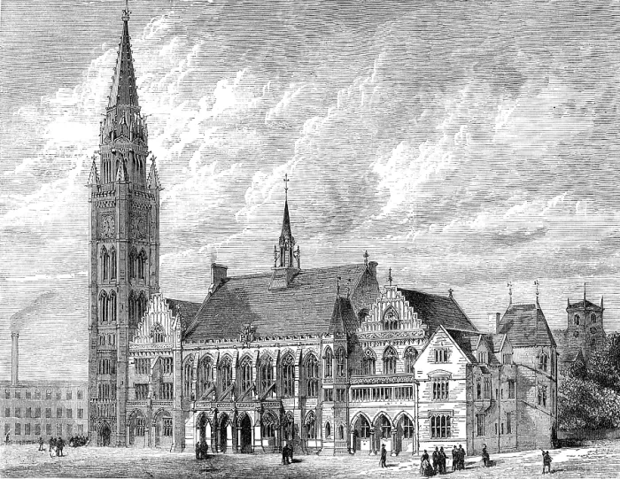 Framed Print : The Townhall of Rochdale, Lancashire, 1881. Creator: Unknown Framed Print : The Townhall of Rochdale, Lancashire, 1881. Creator: Unknown