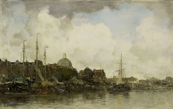 Townscape with a Domed Church, c.1872-c.1875. Creator: Jacob Henricus Maris