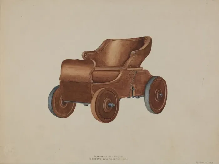 Framed Print : Toy Automobile, c. 1938. Creator: Wilbur M Rice Framed Print : Toy Automobile, c. 1938. Creator: Wilbur M Rice