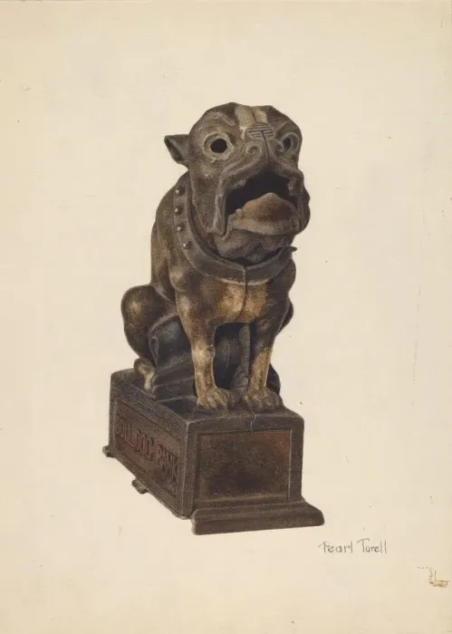 Framed Print : Toy Bank, c. 1938. Creator: Pearl Torell Framed Print : Toy Bank, c. 1938. Creator: Pearl Torell