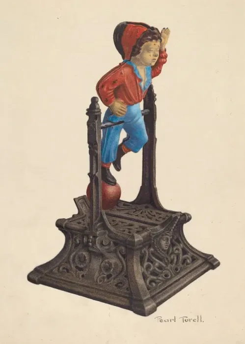 Framed Print : Toy Bank, c. 1939. Creator: Pearl Torell Framed Print : Toy Bank, c. 1939. Creator: Pearl Torell