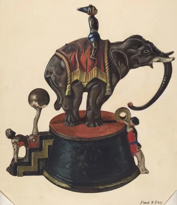 Framed Print : Toy Bank: Elephant, 1935 / 1942. Creator: Frank Gray Framed Print : Toy Bank: Elephant, 1935 / 1942. Creator: Frank Gray