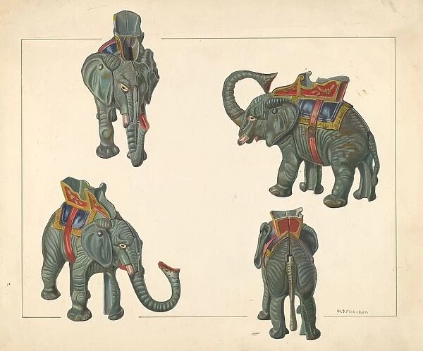 Toy Bank: Elephant, c. 1938. Creator: William O. Fletcher