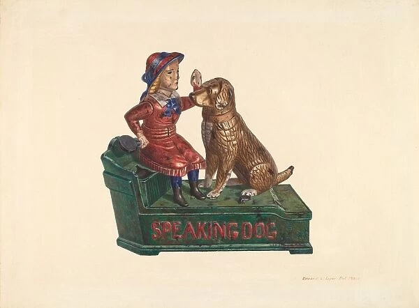 Toy Bank: Speaking Dog, 1935  /  1942. Creator: Edward L Loper