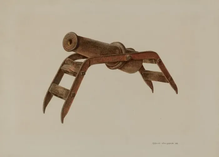 Framed Print : Toy Cannon, 1938. Creator: Albert Geuppert Framed Print : Toy Cannon, 1938. Creator: Albert Geuppert