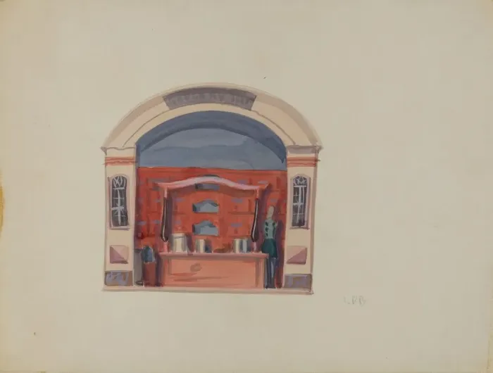 Framed Print : Toy Grocery Store, c. 1936. Creator: Raoul Du Bois Framed Print : Toy Grocery Store, c. 1936. Creator: Raoul Du Bois