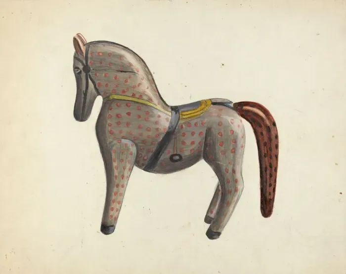 Framed Print : Toy Horse, 1935 / 1942. Creator: Mina Lowry Framed Print : Toy Horse, 1935 / 1942. Creator: Mina Lowry
