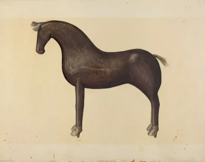 Framed Print : Toy Horse, 1935 / 1942. Creator: Mina Lowry Framed Print : Toy Horse, 1935 / 1942. Creator: Mina Lowry