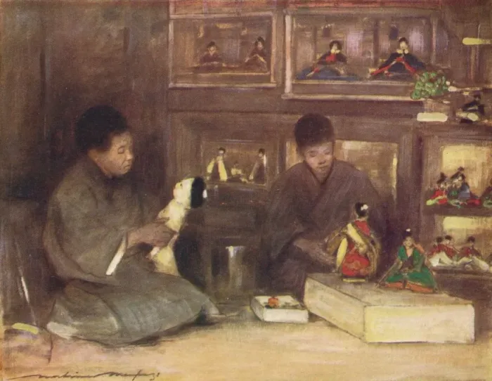 Framed Print : A Toy-Shop, c1887, (1901). Artist: Mortimer L Menpes Framed Print : A Toy-Shop, c1887, (1901). Artist: Mortimer L Menpes