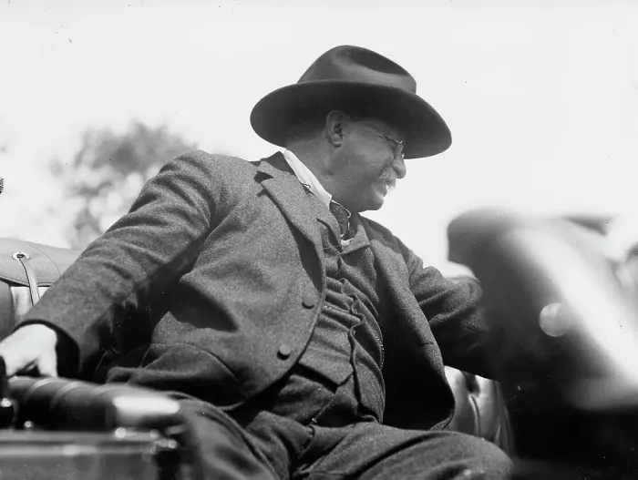 Framed Print : T.R. [Theodore Roosevelt] receiving congratulations, between c1910 and c1915. Creator: Bain News Service