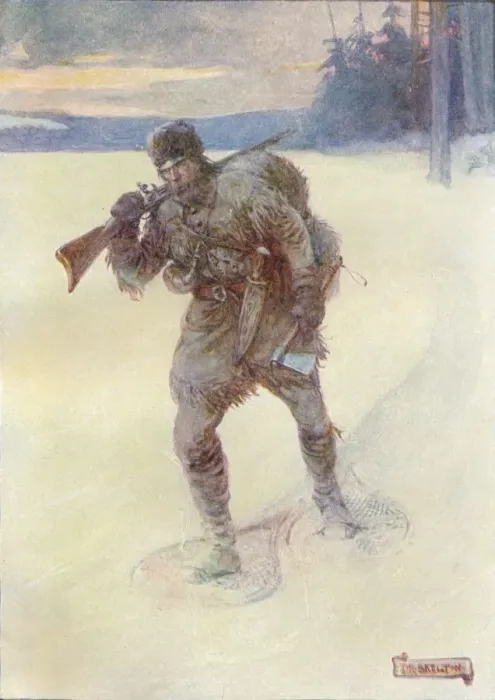 Framed Print : Alone Across The Trackless Snow, c1908, (c1920). Artist: Joseph Ratcliffe Skelton Framed Print : Alone Across The Trackless Snow, c1908, (c1920). Artist: Joseph Ratcliffe Skelton