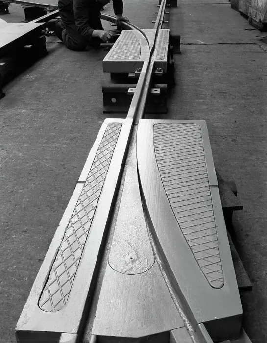 Framed Print : A trackwork junction being installed in a Sheffield factory, South Yorkshire, 1963 Framed Print : A trackwork junction being installed in a Sheffield factory, South Yorkshire, 1963