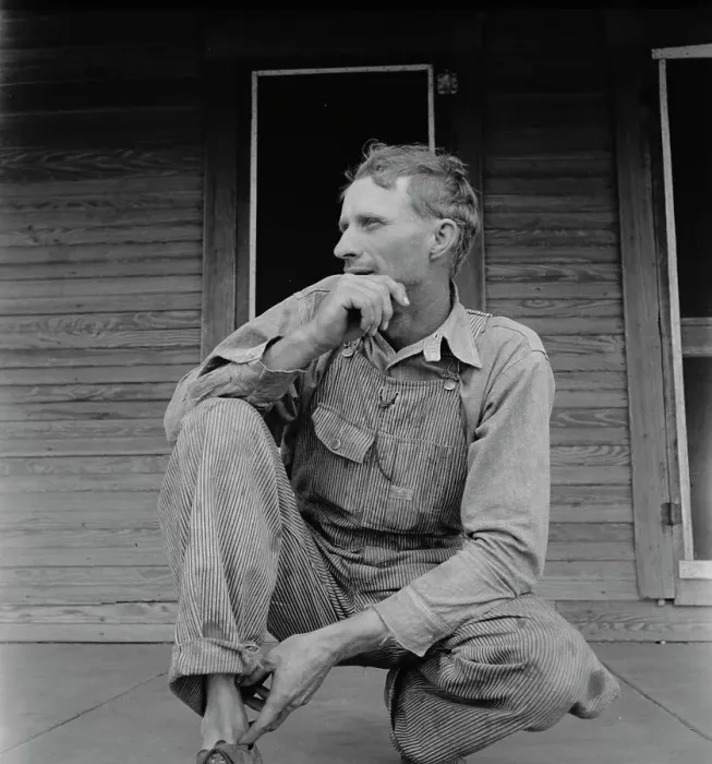 Framed Print : Tractor driver on cotton farm near Memphis, Texas, 1937. Creator: Dorothea Lange Framed Print : Tractor driver on cotton farm near Memphis, Texas, 1937. Creator: Dorothea Lange