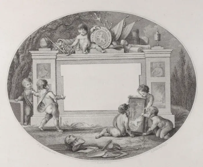Framed Print : Trade Card, 19th century. Creator: Reinier Vinkeles Framed Print : Trade Card, 19th century. Creator: Reinier Vinkeles