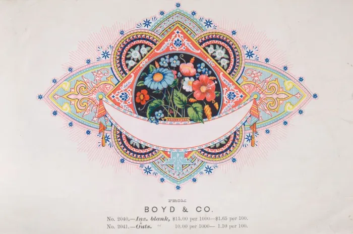Framed Print : Trade Card for Boyd & Co. Printer, 19th century. Creator: Anon Framed Print : Trade Card for Boyd & Co. Printer, 19th century. Creator: Anon