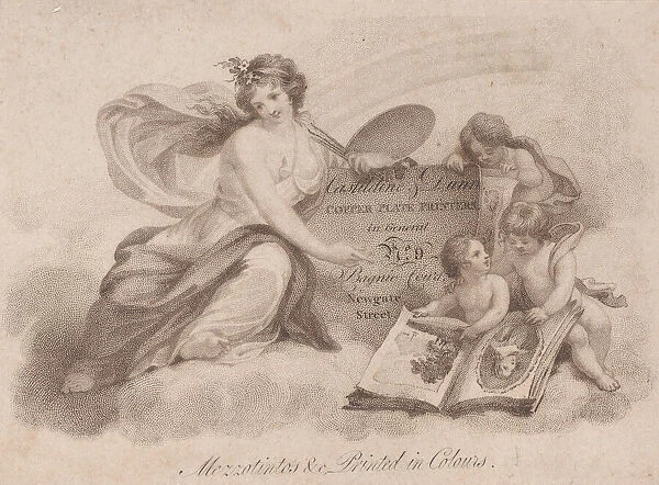 Trade Card for Castildine & Dunn, Copper Plate Engravers, 1796. Creator: Anon