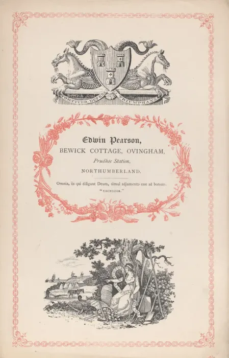 Framed Print : Trade Card for Edwin Pearson, 19th century. Creator: Anon Framed Print : Trade Card for Edwin Pearson, 19th century. Creator: Anon