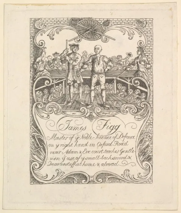Framed Print : Trade card for James Figg, 1790s. Creator: Unknown Framed Print : Trade card for James Figg, 1790s. Creator: Unknown