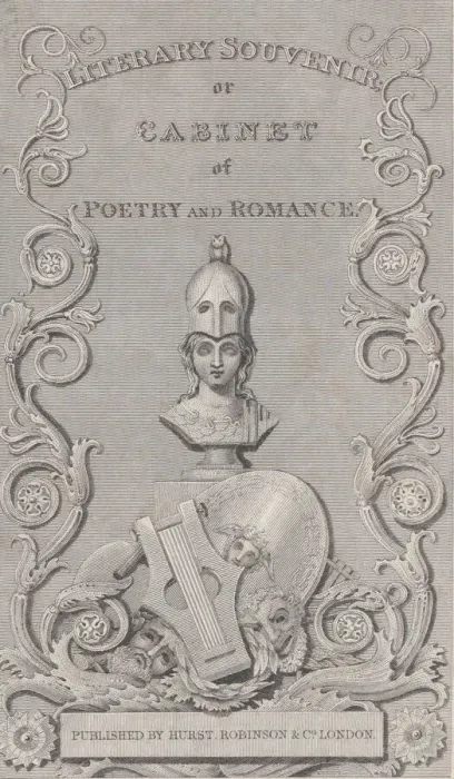 Framed Print : Trade Card for Literary Souvenir, 19th century. Creator: Robert Baker Framed Print : Trade Card for Literary Souvenir, 19th century. Creator: Robert Baker