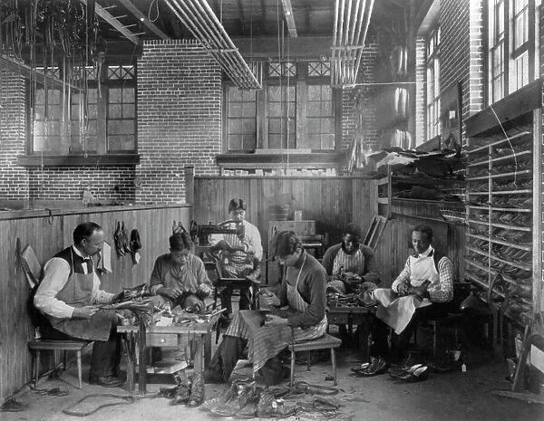 Trade school - Shoe-making, 1899 or 1900. Creator: Frances Benjamin Johnston