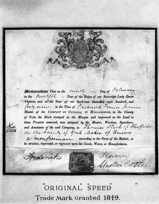 Framed Print : Trademark certificate, 1849 (1963). Artist: Michael Walters Framed Print : Trademark certificate, 1849 (1963). Artist: Michael Walters