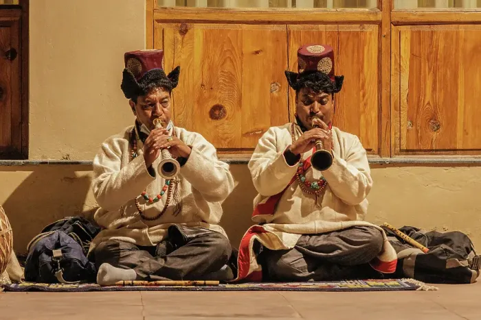 Framed Print : Traditional music, surna, oboe, Leh, Ladakh, India, 2023. Creator: Peter Thompson Framed Print : Traditional music, surna, oboe, Leh, Ladakh, India, 2023. Creator: Peter Thompson