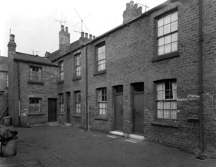 Framed Print : Traditional terraced housing, Albert Road, Kilnhurst, South Yorkshire, 1959. Artist Framed Print : Traditional terraced housing, Albert Road, Kilnhurst, South Yorkshire, 1959. Artist