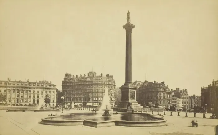 Framed Print : Trafalgar Square, 1850-1900. Creator: Unknown Framed Print : Trafalgar Square, 1850-1900. Creator: Unknown