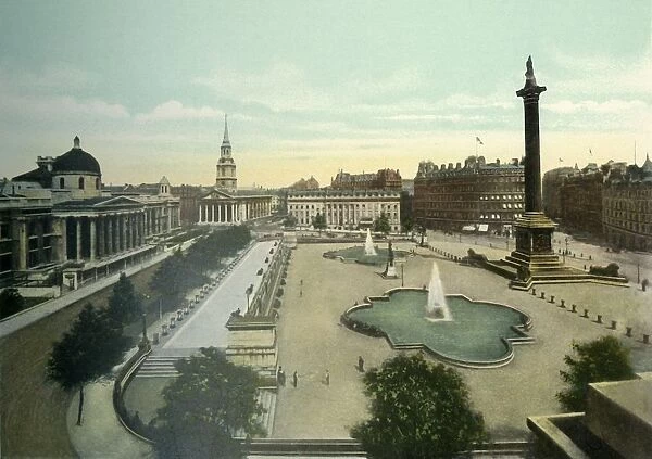 Trafalgar Square, c1900s. Creator: Eyre & Spottiswoode