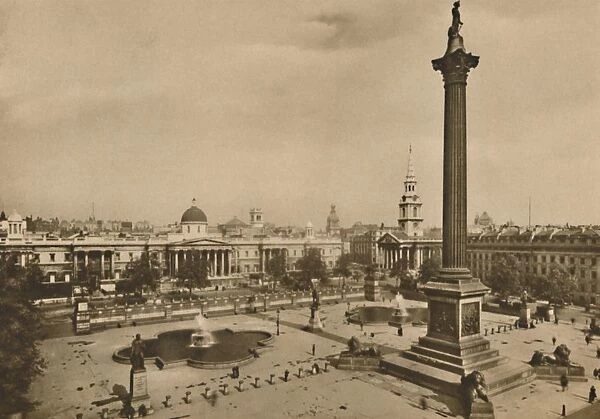 Trafalgar Square. Where The Kings Falcons Were Once Kept Along With The Royal Horses, c1935