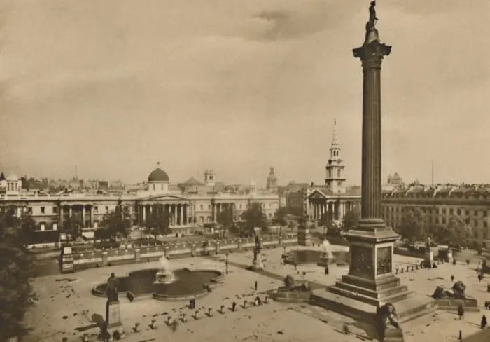 Framed Print : Trafalgar Square. Where The Kings Falcons Were Once Kept Along With The Royal Horses, c1935 Framed Print : Trafalgar Square. Where The Kings Falcons Were Once Kept Along With The Royal Horses, c1935