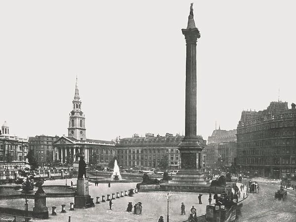 Trafalgar Square, London, 1895. Creator: Francis Frith & Co