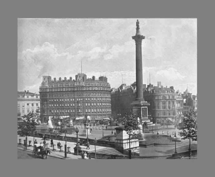Framed Print : Trafalgar Square, London, c1900. Artist: York & Son Framed Print : Trafalgar Square, London, c1900. Artist: York & Son
