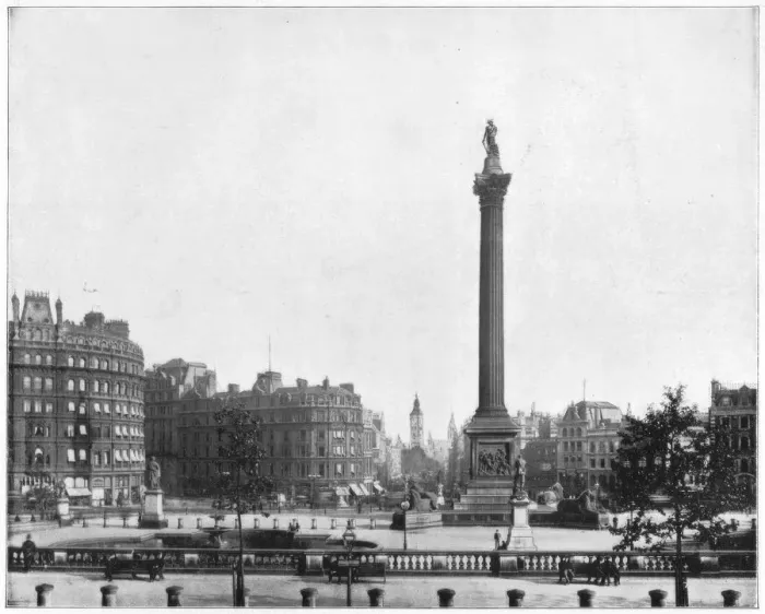 Framed Print : Trafalgar Square, London, late 19th century. Artist: John L Stoddard Framed Print : Trafalgar Square, London, late 19th century. Artist: John L Stoddard