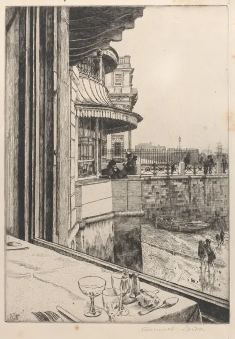 Framed Print : Trafalgar Tavern, Greenwich, 1878. Creator: James Tissot Framed Print : Trafalgar Tavern, Greenwich, 1878. Creator: James Tissot