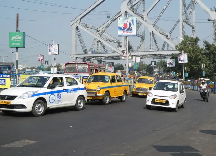 Framed Print : Traffic in Calcutta, India, 2019. Creator: Unknown Framed Print : Traffic in Calcutta, India, 2019. Creator: Unknown