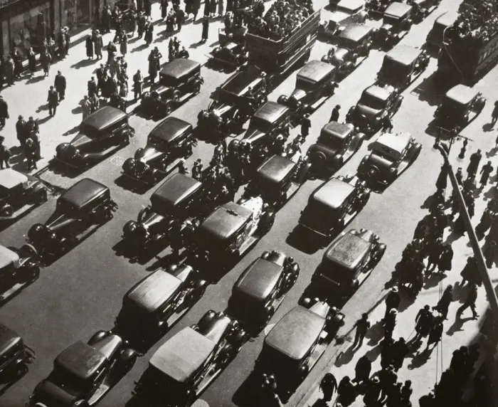 Framed Print : Traffic jam on Fifth Avenue at 49th Street, New York, USA, early 1929 Framed Print : Traffic jam on Fifth Avenue at 49th Street, New York, USA, early 1929