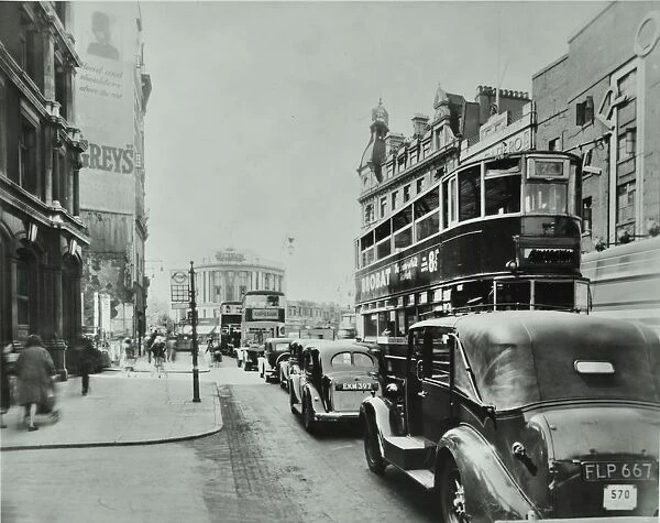 Traffic on the New Kent Road, Southwark, London, 1947