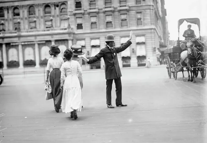 Framed Print : Traffic Squad Police, 1911. Creator: Bain News Service Framed Print : Traffic Squad Police, 1911. Creator: Bain News Service