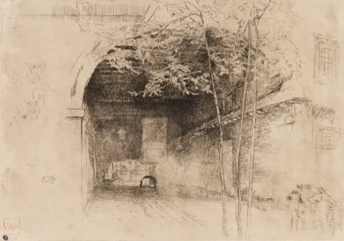 Framed Print : Traghetto, 1879-1880. Creator: James Abbott McNeill Whistler Framed Print : Traghetto, 1879-1880. Creator: James Abbott McNeill Whistler