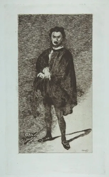 Framed Print : The Tragic Actor: Rouviere in the Role of Hamlet, 1865-66. Creator: Edouard Manet Framed Print : The Tragic Actor: Rouviere in the Role of Hamlet, 1865-66. Creator: Edouard Manet