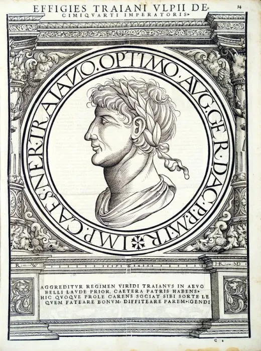 Framed Print : Traianus (53 - 117 AD), 1559 Framed Print : Traianus (53 - 117 AD), 1559