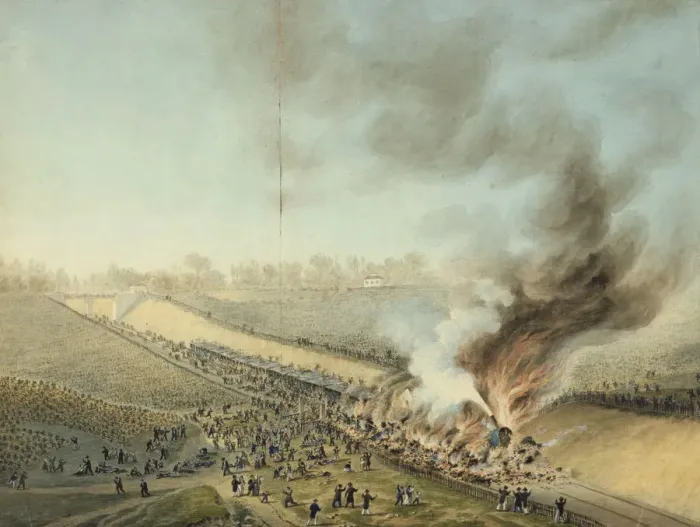 Framed Print : Train Crash at Bellevue in 1842 (19th century) Framed Print : Train Crash at Bellevue in 1842 (19th century)
