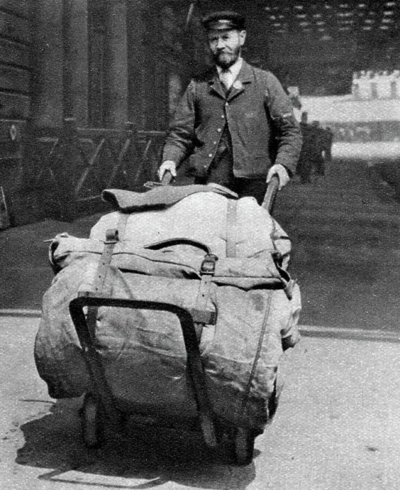 Framed Print : A train porter, London, 1926-1927 Framed Print : A train porter, London, 1926-1927
