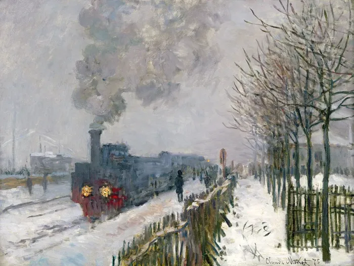 Framed Print : Train in the Snow (The Locomotive). Artist: Monet, Claude (1840-1926) Framed Print : Train in the Snow (The Locomotive). Artist: Monet, Claude (1840-1926)