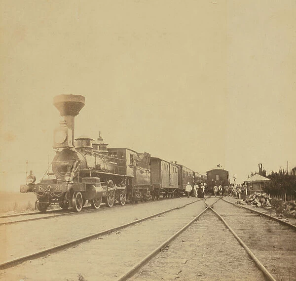 A train on the Ussuri line of the Trans-Siberian railway, between Vladivostok and... 1899. Creator: Eleanor Lord Pray