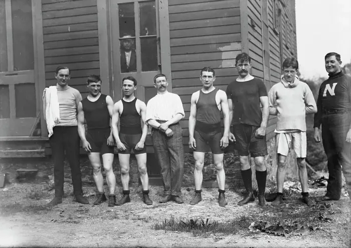 Framed Print : Trainer Hayes; Warnes; Allen; Sec'y Calver; Spenceley; Parks; Erskine... between c1910 and c1915. Creator: Bain News Service Framed Print : Trainer Hayes; Warnes; Allen; Sec'y Calver; Spenceley; Parks; Erskine... between c1910 and c1915. Creator: Bain News Service