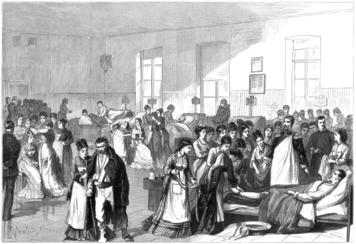 Framed Print : Training women to be nurses at a military hospital at St Petersburg, 1877 Framed Print : Training women to be nurses at a military hospital at St Petersburg, 1877