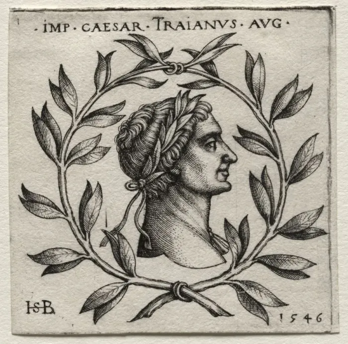 Framed Print : Trajan, 1546. Creator: Hans Sebald Beham (German, 1500-1550) Framed Print : Trajan, 1546. Creator: Hans Sebald Beham (German, 1500-1550)