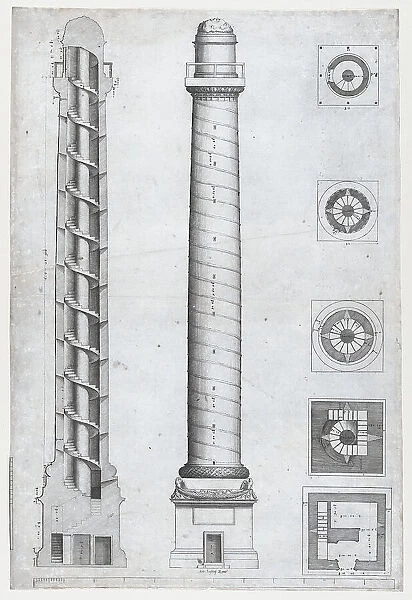 Trajan's Column, 16th century. Creator: Anon